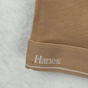 Hanes Womens Cotton Spandex Triangle Bralette 2 Pack‎ Black Tan M thumbnail 3