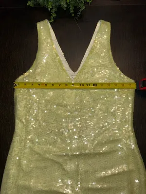 a new day Pale Lime Sequin V-Neck Mini Dress Party thumbnail 5