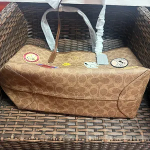 NWT Coach X Peanuts City Tote In Signature Canvas With Patches cbj91 thumbnail 7