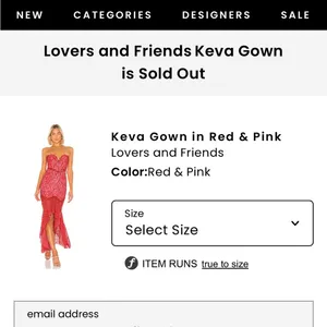 Lovers and Friends// Keva Gown in Red & Pink thumbnail 9