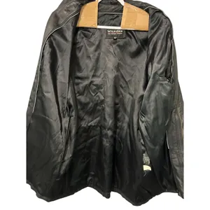 Vintage Wilsons Leather Coat Jacket Black Belted Y2K City Chic Womens XL Edgy thumbnail 4