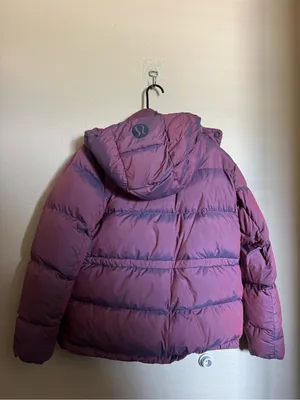 NWOT lululemon Wunder Puff GOOSE DOWN PUFFER Jacket Sz 6 Heathered Plumful thumbnail 7