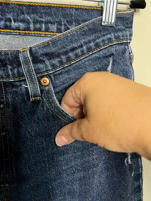 Levi’s 501 Crop High Rise Distressed Straight Leg Button Fly Denim Jeans thumbnail 6