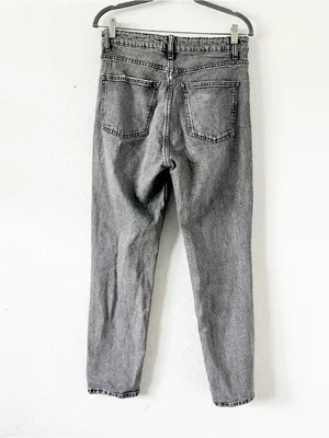 Zara Gray Wash Y2K Vintage Inspired High Rise Straight Leg Jeans thumbnail 6