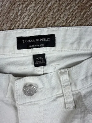 Banana Republic White Skinny Jeans with Distressed Details thumbnail 2