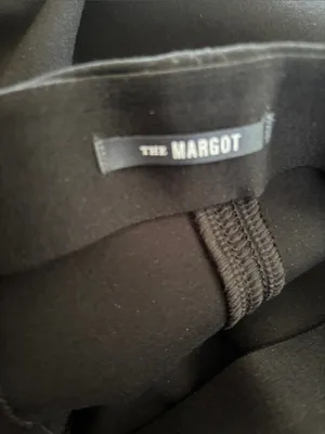 The Margot Kick-Flare Cropped Pants by Maeve Sz M Black Stretch Knit thumbnail 9