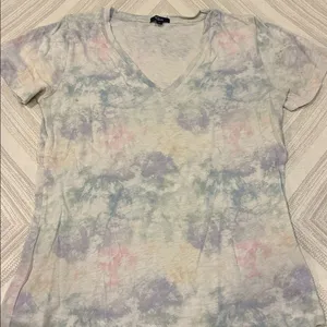 Rainbow Sandals Rails Rainbow Tie-Dye Cotton V Neck T-Shirt Size Small thumbnail 1