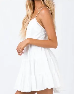 Princess Polly DLANEY MINI DRESS WHITE thumbnail 9