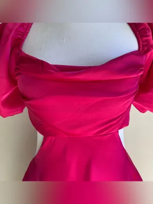 ASTR the Label Clarita mini dress puff sleeve cut out cocktail wedding guest M thumbnail 8
