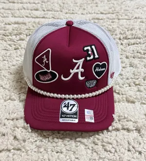 NEW 47 Brand Alabama Crimson Tide Rally On Hitch Foam Front Trucker Hat thumbnail 2