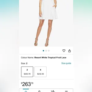 White Eyelet Lily Pulitzer Dress with pockets thumbnail 3