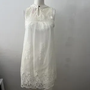 No Boundaries Womens White Lace Dress S Cottagecore Prairie Romantic Coastal Cowgirl Lace thumbnail 3