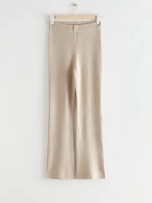 & Other Stories Flared Rib Knit Trousers thumbnail 11
