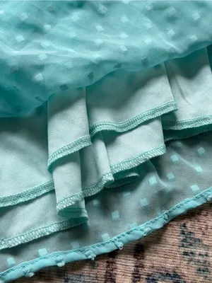 Lucy in the Sky Aqua Green Flowy Shorts Elastic Waist Lined Textured Lightweight Women’s XS/S thumbnail 5