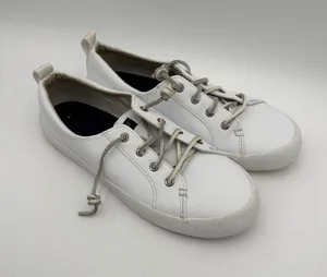 Sperry Woman’s 8.5 White Leather Casual Sneakers thumbnail 1