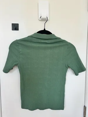 Frank and Oak Cropped Polo Green thumbnail 2