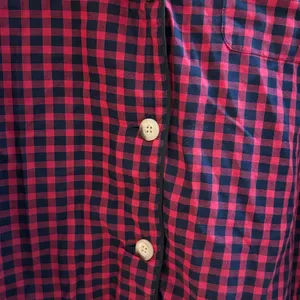 Madewell red gingham pajama top check long sleeve top size small thumbnail 5