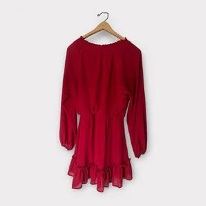 Dee Elly Women's Long‎ Sleeve Ruffle Blouson Dress Size S thumbnail 4