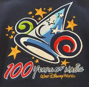 Vintage Walt Disney World "100 Years of Magic Embroidered Sweatshirt Sz M thumbnail 4
