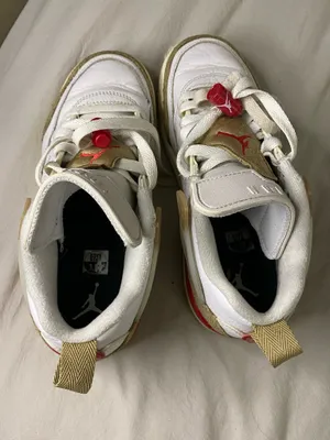 Kids size 3.5 Nike Jordan Spizike Low White Fire Red Desert Camo Men Casual Shoes thumbnail 6
