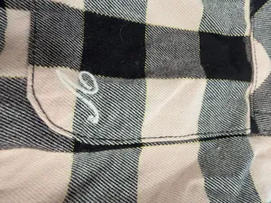 Victoria's Secret Black and pink Plaid Button-Down Pajama Set thumbnail 6