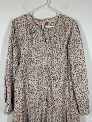 Anthropologie Pilcro Marta Tiered Corduroy Dress Size Small thumbnail 6