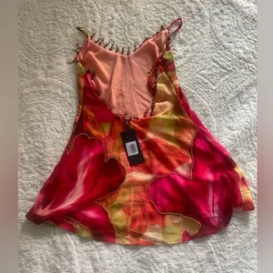 NWT White Fox Boutique Roman Mini Dress Tropical Bloom thumbnail 4