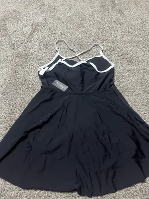 Almaga Women's Scoop Neck Tennis Dress Sleeveless Mini Athletic Dresses with Shorts Pockets Activewear Black Medium thumbnail 10