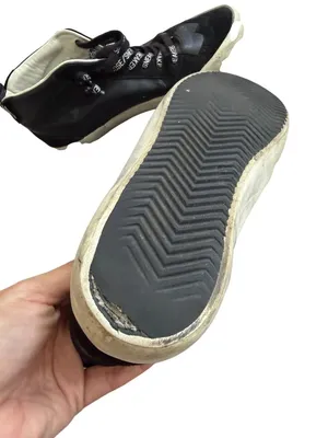 GOLDEN GOOSE Women’s Black Leather Hi Top Sneakers Size 36 / US 6 thumbnail 3