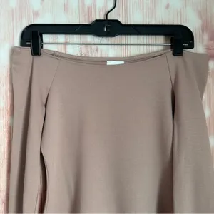 Madison & Berkeley Mauve Pink Off Shoulder Bell Sleeve Stretch Long Sleeve Top S thumbnail 2