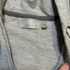⚡️Athleta Idylwild Hoodie ⚡️‎ Marled Gray Pullover Sweatshirt Small 🩶 thumbnail 3