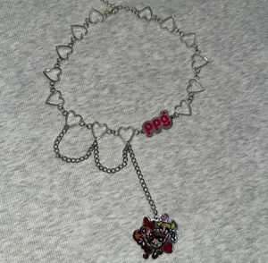 The Powerpuff Girls Choker Heart Chain Necklace thumbnail 9