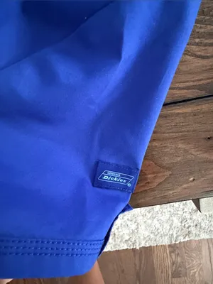 Dickies WonderWink Women's V-Neck Tunic Top in Royal Blue thumbnail 2