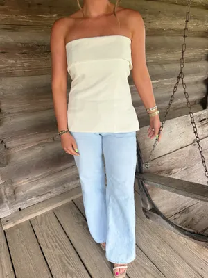 Strapless blouse White Size L thumbnail 2