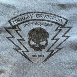 Harley-Davidson Vintage 2004 Y2K Blue Short Sleeve Tee Graphic T Shirt SZ M Bike thumbnail 12
