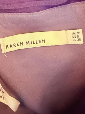 Karen Millen 100% Silk Purple Floral Maxi Dress Size 6 thumbnail 7
