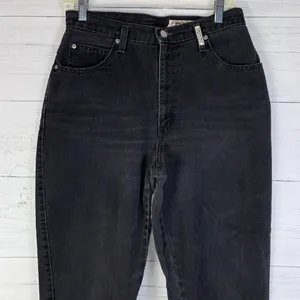 Vintage Sasson mom tapered jeans black high waisted womens size 11-12 (30X26) thumbnail 2