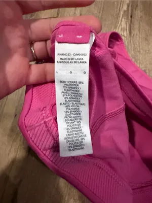 Nike Hot Pink Racerback Sports Bra with Swoosh Large thumbnail 3