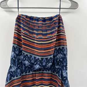 Anthropologie Maeve Urcos Handkerchief Geometric Print Strapless Dress Size‎ S thumbnail 3