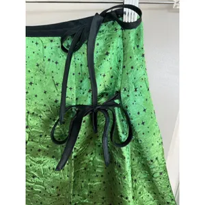 Urban Outfitters Neon Green Festival Wrap Mini Tie Skirt Women's Sz S thumbnail 3