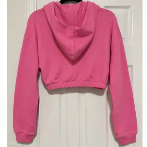 Naked Wardrobe Pink Cropped Hoodie Sweatshirt Oversized Streetwear NWOT Size L thumbnail 3