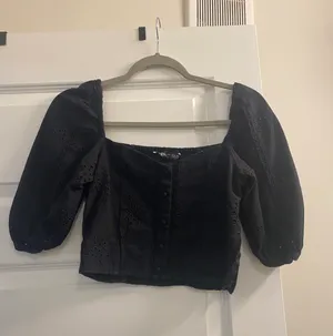 ZARA Eyelet Crop Top thumbnail 2