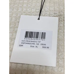 NEW Dissh Alex Cream Strapless Sleeveless Bandeau Textured Blouse Top Size XL thumbnail 3