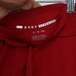 DKNY Sport Joggers Womens S Red Glitter Logo Fleece Sweatpants Excellent thumbnail 2