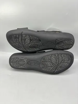 Soft Style Prema Flat Sandals Womens 9.5 Black Leather Open Toe HSS1311-001 thumbnail 5