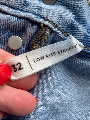 PacSun low rise straight leg denim jeans light wash button fly fall winter 32 thumbnail 4