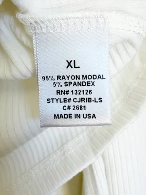 NEW CARLY JEAN LOS ANGELES CJLA Ribbed Long Sleeve Tee Ivory XL thumbnail 4