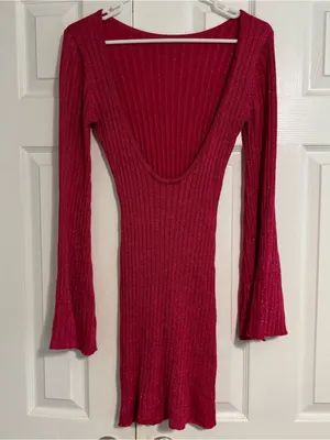Revolve MORE TO COME Pink Ribbed Mini Dress thumbnail 5