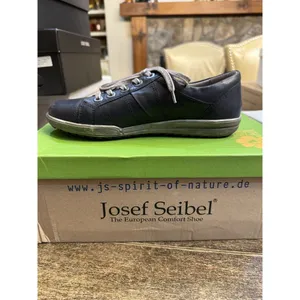 Josef Seibel Dany Fashion Sneaker Womens‎ 7-7.5 EU 38 Blue Leather Lace Up Shoe thumbnail 3