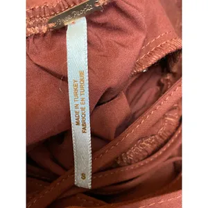 Free People Blissful Breeze Brown Sleeveless Square Neck Mini A-Line Dress Sz S thumbnail 3
